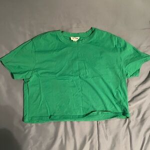 Nordstrom Green Cropped T-Shirt